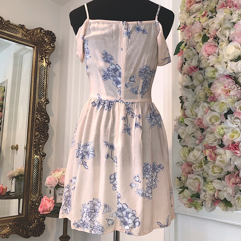Sabo Skirt Pastel Off Shoulder Floral Dress
